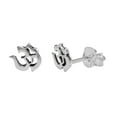thumbnail image 1 of Sterling Silver Om Sign Post Earring, 1 of 1
