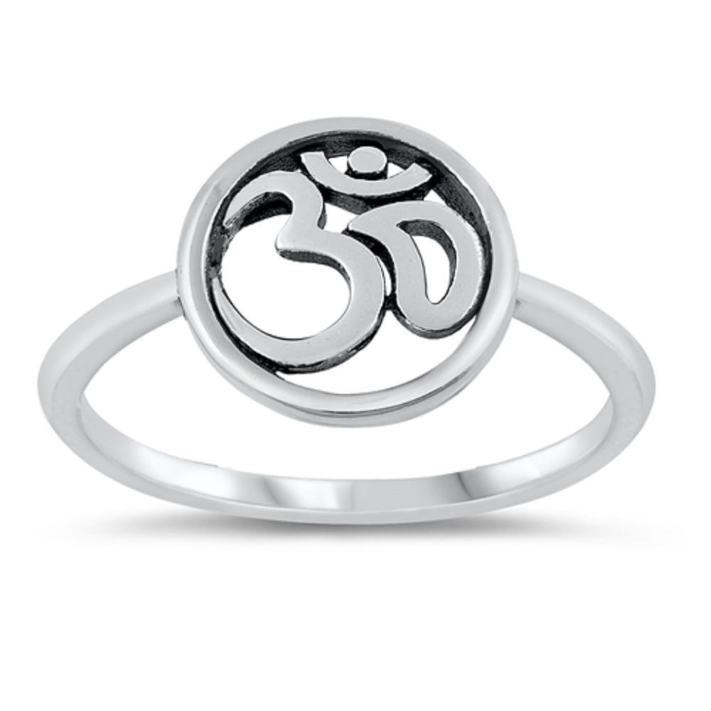 Om Ring 925 solid Silver | Om Jewelry Earrings & Rings – The Buddha Buddha