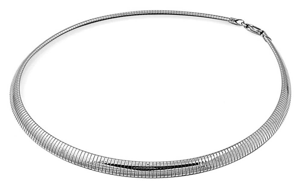 Buy NYC Sterling Unisex 3.5mm Omega Chain Two Tone Reversible Necklace in Sterling  Silver (16) Online at Lowest Price Ever in India | Check Reviews & Ratings  - Shop The World