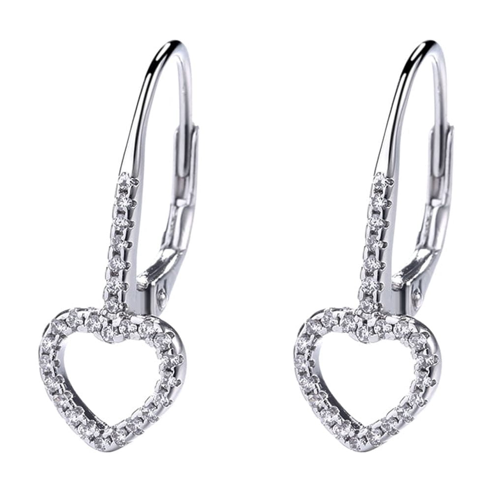 Leverback Heart Earrings