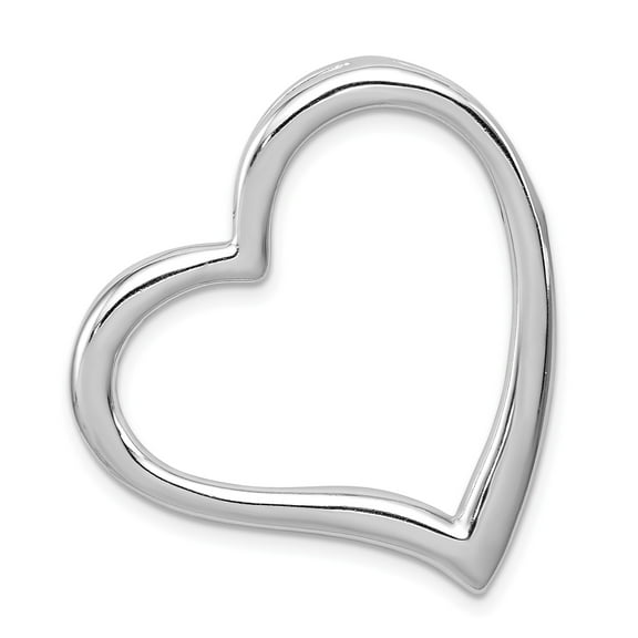 Sterling Silver Open Heart Pendant Necklace for Women, Minimalist Symbol of Love, Polished Modern Design, Sentimental Fashion Jewelry for Anniversary and Everyday Wear