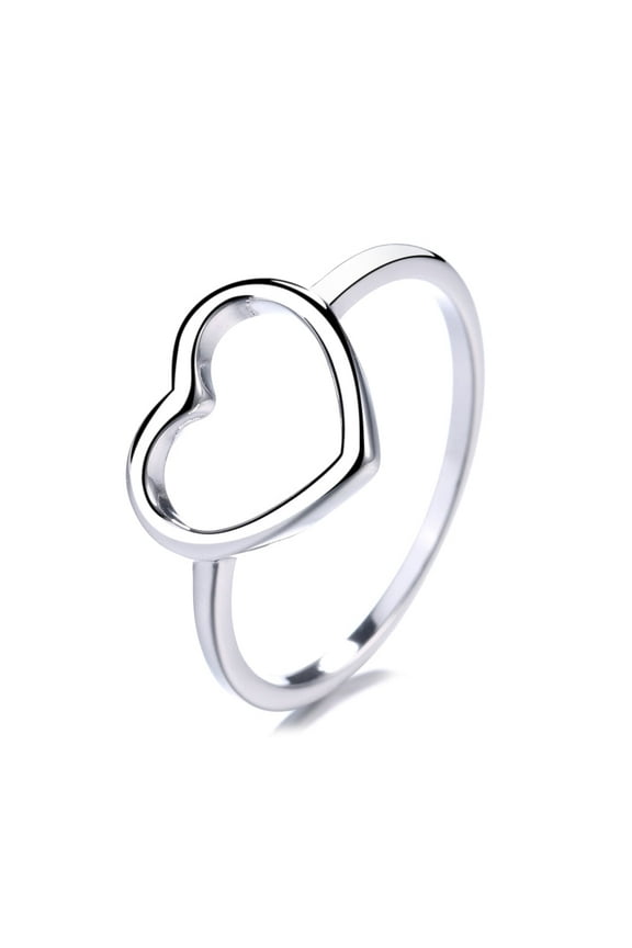 Sterling Silver Open-Heart Ring