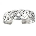 thumbnail image 1 of Sterling Silver Open Irish Celtic Braided Weave Adjustable Middle Ear Cuff Wrap Band, 1 of 1