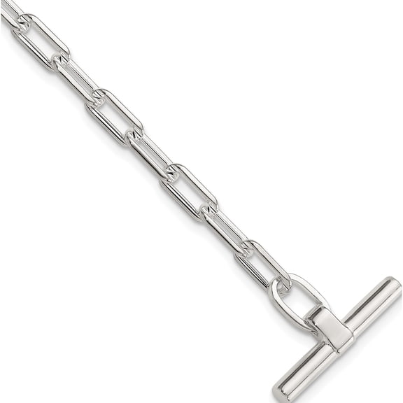 Jewelry by Sweet Pea Sterling Silver Open Link 6.5in with 1in ext. Toggle Bracelet