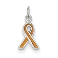 thumbnail image 1 of Sterling Silver Orange Enameled Awareness Charm (18 X 8.5) Made In India qc6835, 1 of 2