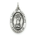 thumbnail image 1 of Sterling Silver Our Lady of Guadalupe Medal Pendant - 3.4 Grams - Measures 33x18mm Wide, 1 of 2