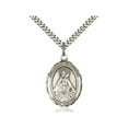 thumbnail image 1 of Sterling Silver Our Lady of Olives Pendant 1 x 3/4 inches with Heavy Curb Chain, 1 of 1