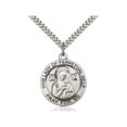 thumbnail image 1 of Sterling Silver Our Lady of Perpetual Help Pendant 1 x 7/8 inches with Heavy Curb Chain, 1 of 1