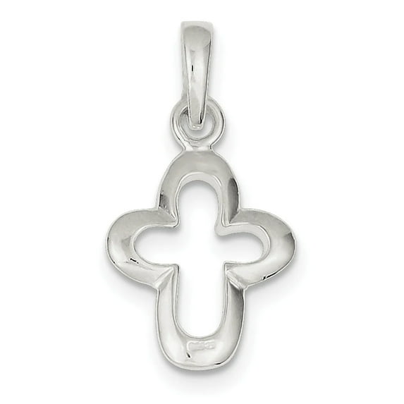 Sterling Silver Outline Cross Pendant QC2895
