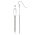 thumbnail image 1 of Sterling Silver Oval & Chain Dangle French Wire Earrings, 1 of 1