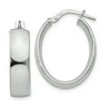 thumbnail image 1 of Sterling Silver Oval Hoop Earrings Sterling Silver Earrings, 1 of 3