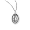 thumbnail image 1 of Sterling Silver Oval Miraculous Medal, 1 of 3