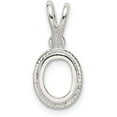 thumbnail image 1 of Sterling Silver Oval Pendant Setting 5Mm - Pack Of 4, 1 of 1