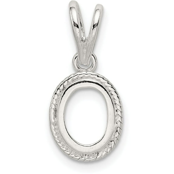 Sterling Silver Oval Pendant Setting 5Mm - Pack Of 4