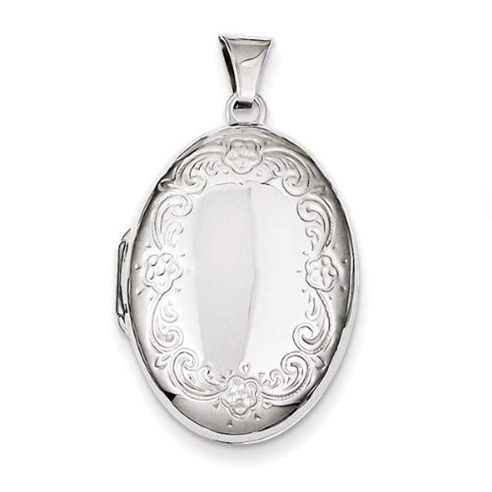 Sterling Silver Oval Picture Locket - 3/4 Inch x 1 Inch - Walmart.com