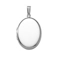 thumbnail image 1 of Sterling Silver Oval Plain Picture Locket - 3/4 Inch X 1 Inch Sterling Silver, 1 of 3