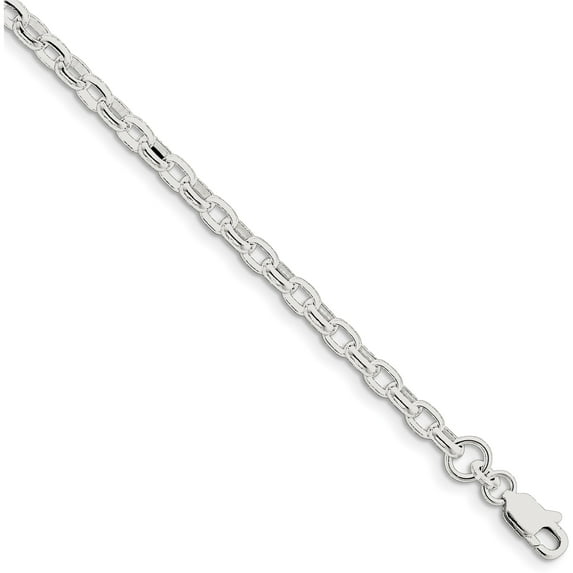 Sterling Silver Oval Rolo Chain 16"