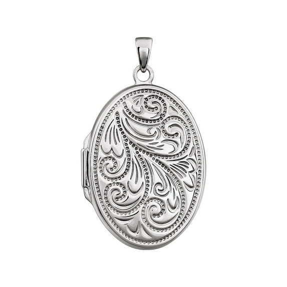 Sterling Silver Oval Shaped Locket - 3.3 Grams