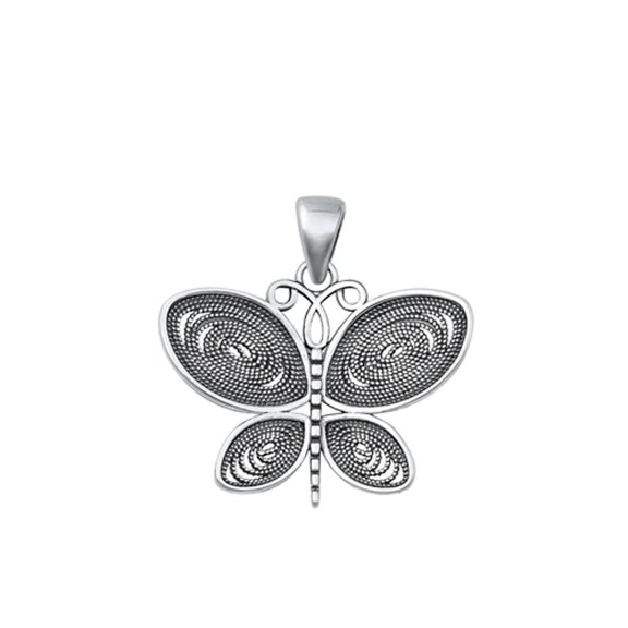 Sterling Silver Oxidized Butterfly Rope Swirl Celtic Knot Pendant 925 New Jewelry Female Unisex