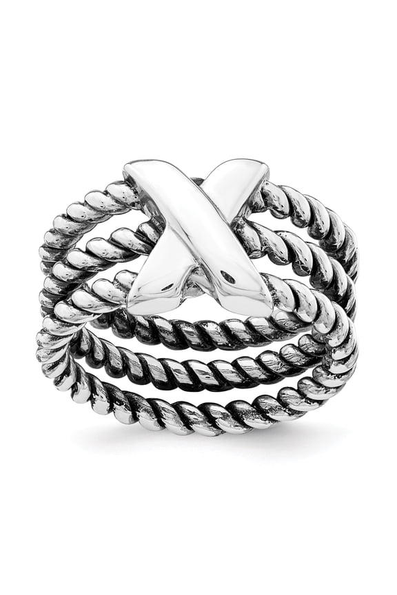 Sterling Silver Oxidized Ring - Size 6