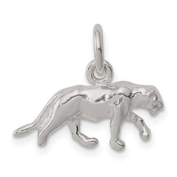 925 Sterling Silver Solid Polished Panther Charm 11x20mm Wide Pendant Necklace for Women - 1.0 Grams