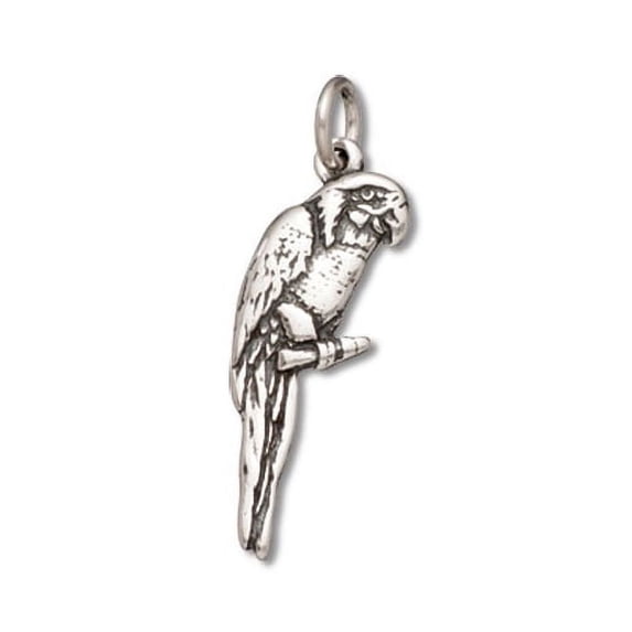 Sterling Silver Parrot Charm with Split Ring Item #9404