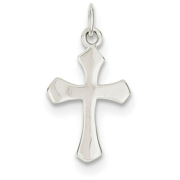 925 Sterling Silver Polished Passion Religious Faith Cross Charm 22x12mm Wide Pendant Necklace for Women