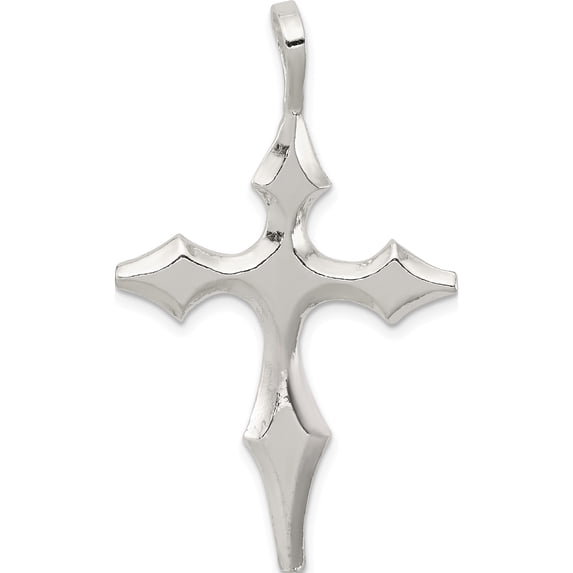 Sterling Silver Passion Cross Pendant Polished Open back Bold Refined Romantic Bring sparkle and sophistication to your day