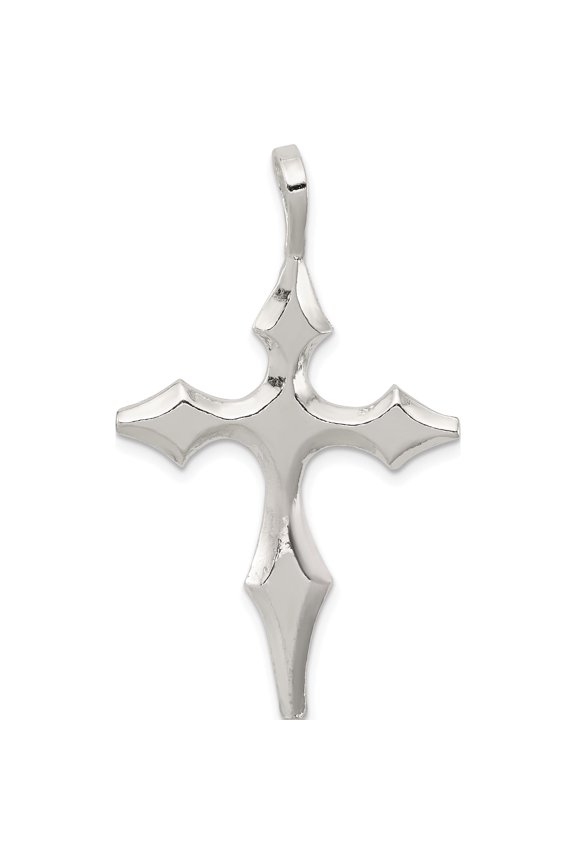 Sterling Silver Passion Cross Pendant Polished Open back Bold Refined Romantic Bring sparkle and sophistication to your day