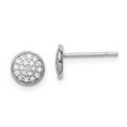 thumbnail image 1 of Sterling Silver Pav‚ CZ Circle Post Earrings Sterling Silver Earrings, 1 of 1