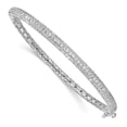 thumbnail image 1 of Sterling Silver Pavâ€š Rhodium-plated 175 Stone Cubic Zirconia Hinged Bangle, 1 of 1
