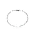 thumbnail image 1 of Sterling Silver Pave Figaro Chain Bracelet, 8'', 1 of 4