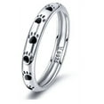 thumbnail image 1 of Amy and Annette Paw Print Band Sterling Silver Ring,, 1 of 1