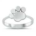 thumbnail image 1 of Sterling Silver Paw Print Ring Size 6, 1 of 3