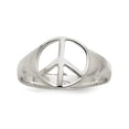 thumbnail image 1 of Sterling Silver Peace Sign Ring - 2.8 Grams - Size 7 - Measures 3mm Wide, 1 of 2