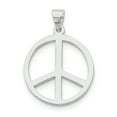 thumbnail image 1 of 925 Sterling Silver Solid Polished Peace Symbol Pendant Necklace 33x24mm Wide Pendant for Women, 1 of 4