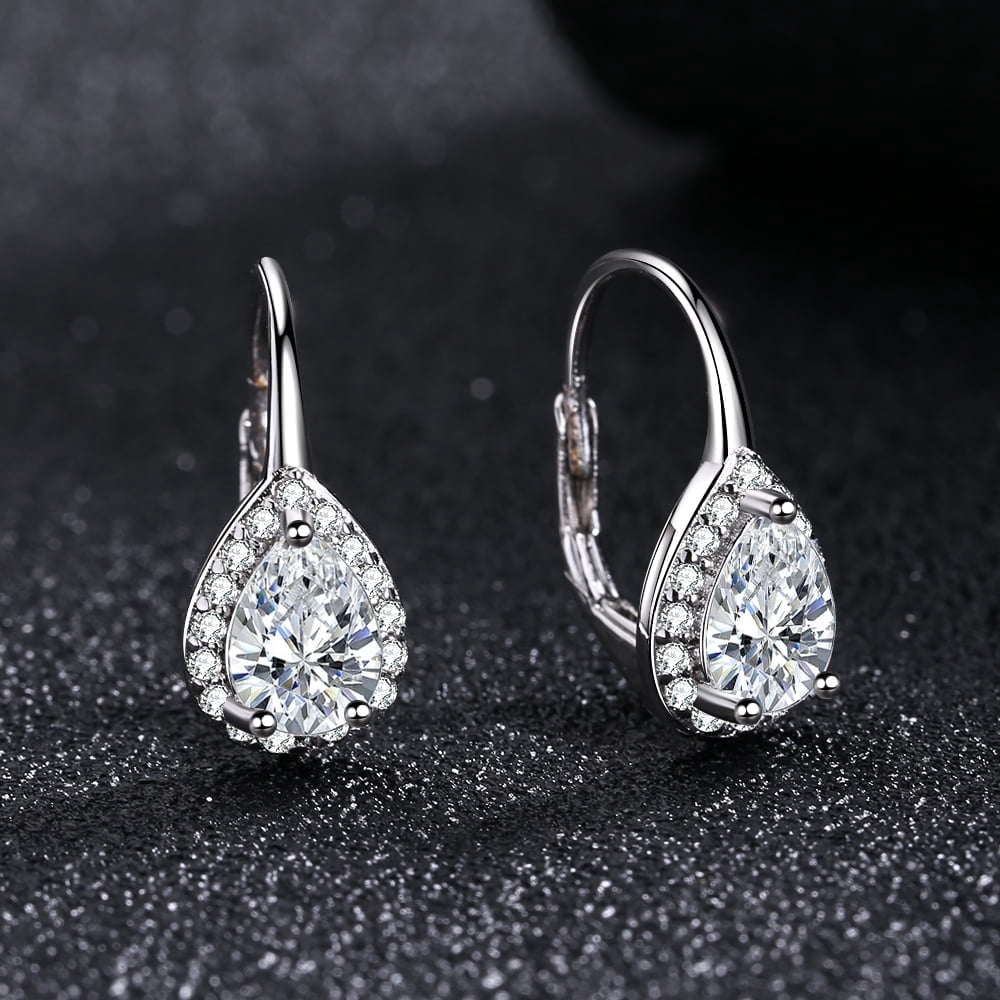 Leverback Heart Earrings