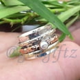thumbnail image 1 of Sterling Silver Pearl Spinner Ring: Anxiety Fidget Ring, 1 of 9