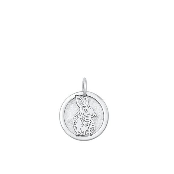 Sterling Silver Pendant Chinese Zodiac Rabbit Astrological Charm 925 New Jewelry Female Unisex