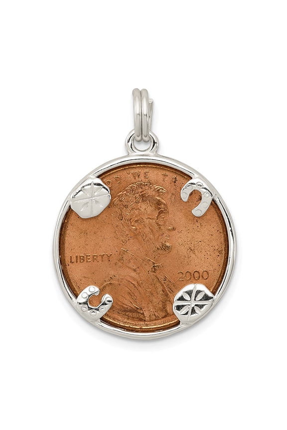 Sterling Silver Penny Charm Pendant
