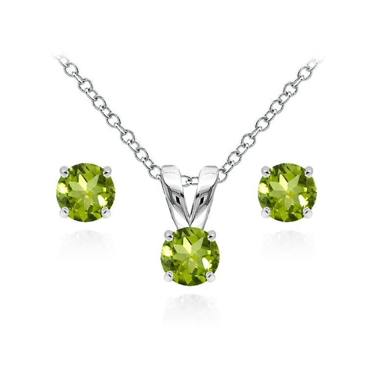 Sterling Silver 5mm Gemstone Solitaire Pendants Sterling Silver 5mm Gemstone Solitaire Pendants