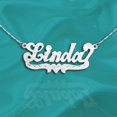thumbnail image 1 of Sterling Silver Personalized Name Necklace with Name of Your Choice - Custom Name Necklace - Made in USA, 1 of 4