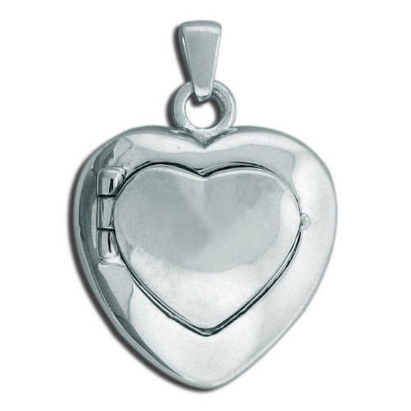 Sterling Silver "Photo" Cremation Locket - 3/4 Inch X 3/4 Inch in Sterling Silver