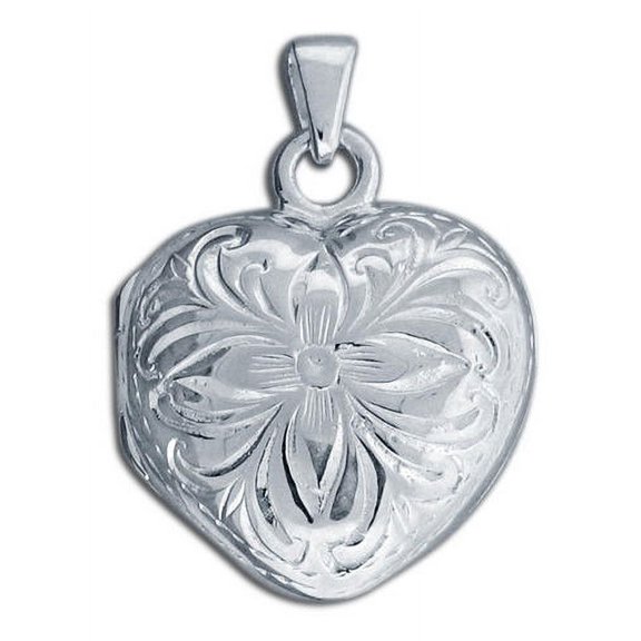 Sterling Silver "Photo" Cremation Locket - 3/4 Inch X 3/4 Inch in Sterling Silver