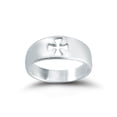 thumbnail image 1 of Sterling Silver Pierced Cross "Faith" Ring, Size 6, 1 of 6