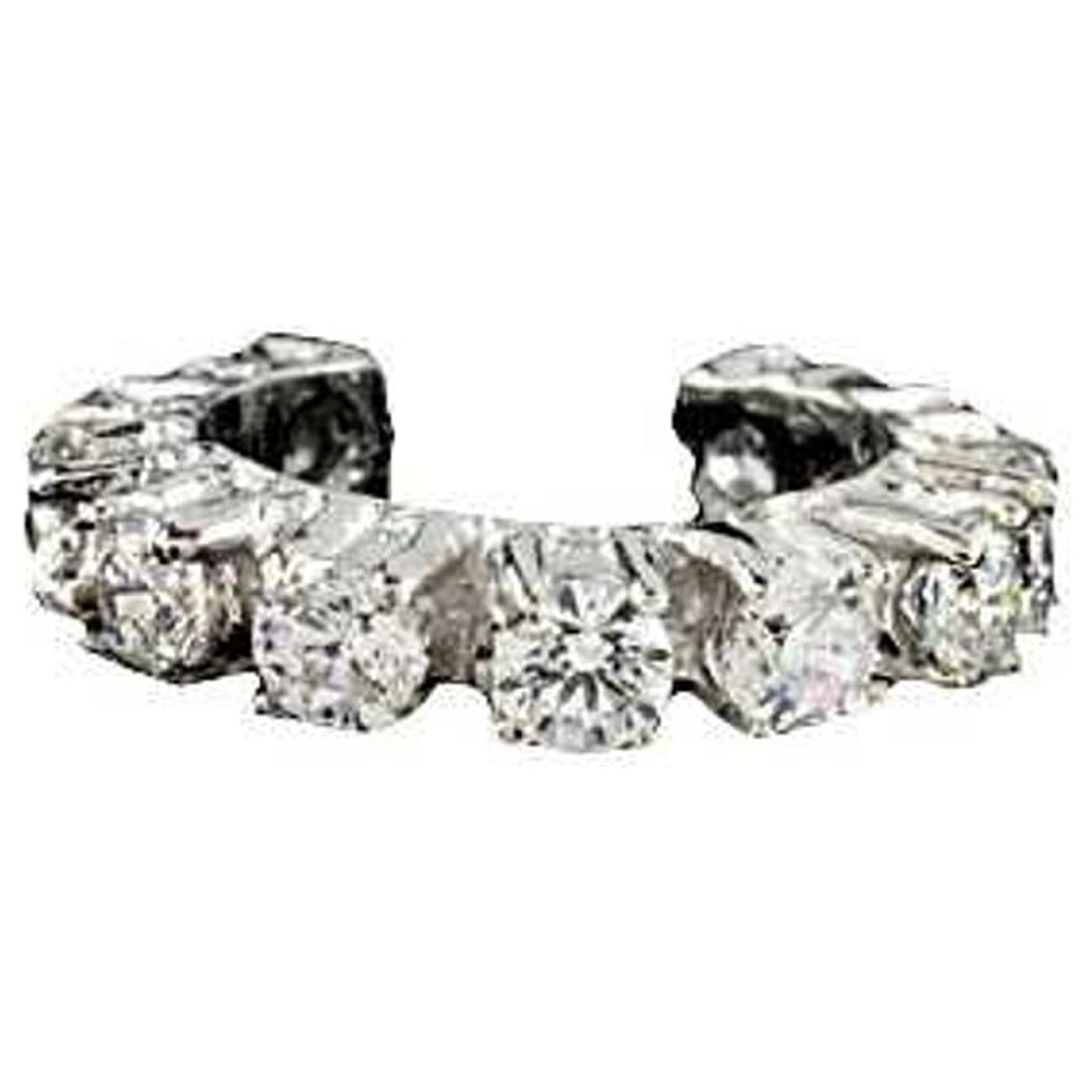 Sterling Silver Pierceless Left Or Right Cubic Zirconia Tennis Band Ear ...