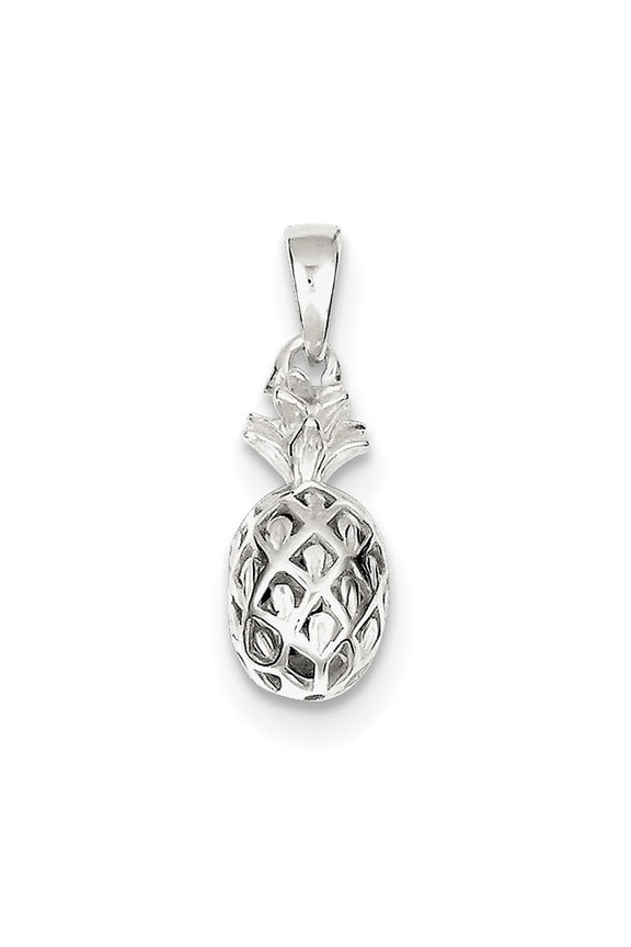 Sterling Silver Pineapple Pendant - Measures 20x8.5mm Wide