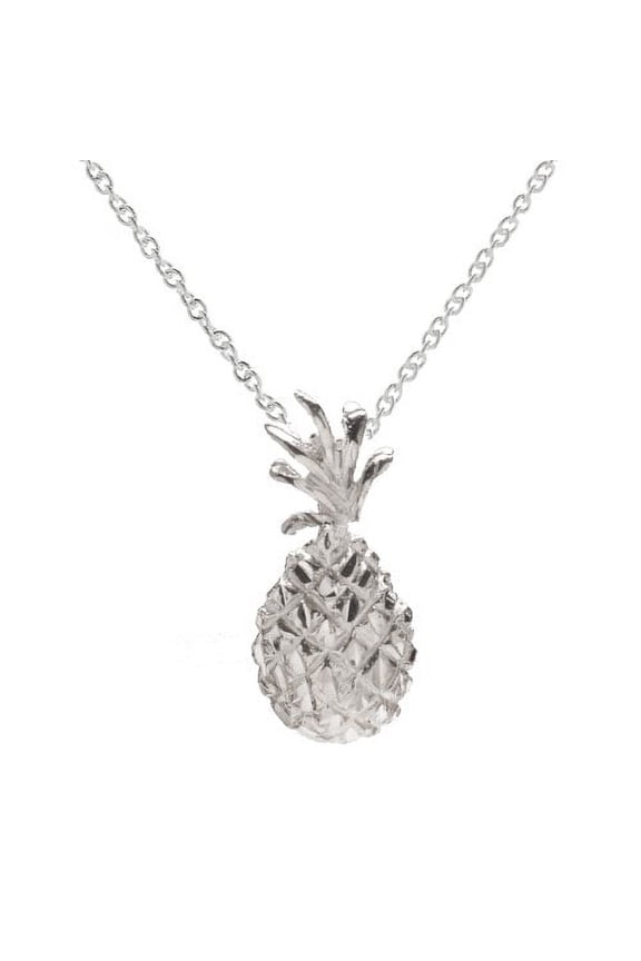 Sterling Silver Pineapple Pendant Necklace, 18"