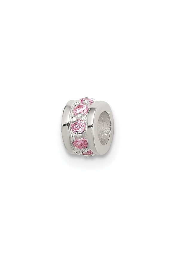Sterling Silver Pink CZ Spacer Enhancer