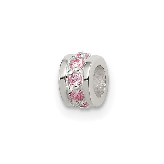 Sterling Silver Pink CZ Spacer Enhancer